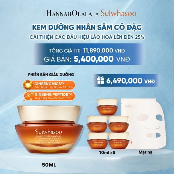  KEM DƯỠNG NHÂN SÂM CÔ ĐẶC CONCENTRATED GINSENG REJUVENATING CREAM RICH 50ML [PHIÊN BẢN GIÀU DƯỠNG] 