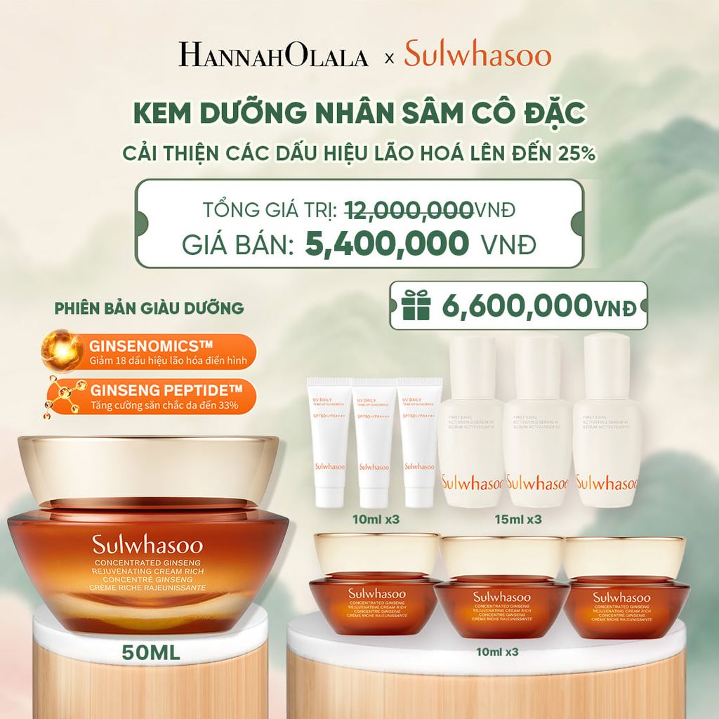  [PHIÊN BẢN GIÀU DƯỠNG] KEM DƯỠNG NHÂN SÂM CÔ ĐẶC CONCENTRATED GINSENG REJUVENATING CREAM RICH 50ML - A1688 