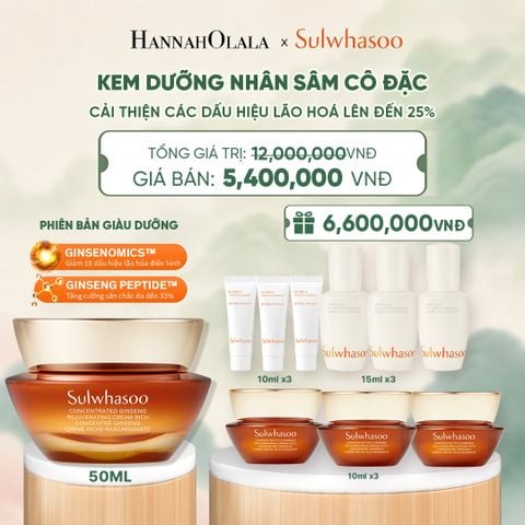  [PHIÊN BẢN GIÀU DƯỠNG] KEM DƯỠNG NHÂN SÂM CÔ ĐẶC CONCENTRATED GINSENG REJUVENATING CREAM RICH 50ML - A1688 