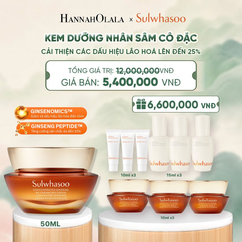  KEM DƯỠNG NHÂN SÂM CÔ ĐẶC CONCENTRATED GINSENG REJUVENATING CREAM 50ML - A1687 