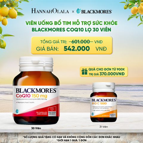  VIÊN UỐNG BỔ TIM HỖ TRỢ SỨC KHỎE BLACKMORES COQ10 150MG LỌ 30 VIÊN _ DEAL 14 