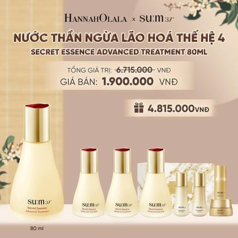  NƯỚC THẦN NGỪA LÃO HOÁ THẾ HỆ 4 SU:M37º SECRET ESSENCE ADVANCED TREATMENT 80ML - A67 