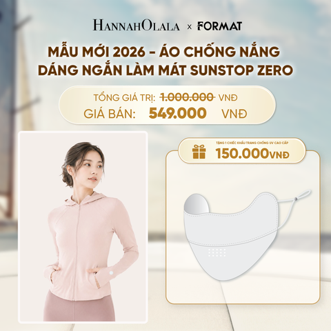  MẪU MỚI 2026 - ÁO CHỐNG NẮNG DÁNG NGẮN FORMAT CHẤT THUN LẠNH CO DÃN LÀM MÁT SUNSTOP ZERO - 10006060 _ DEAL 9 - D512 