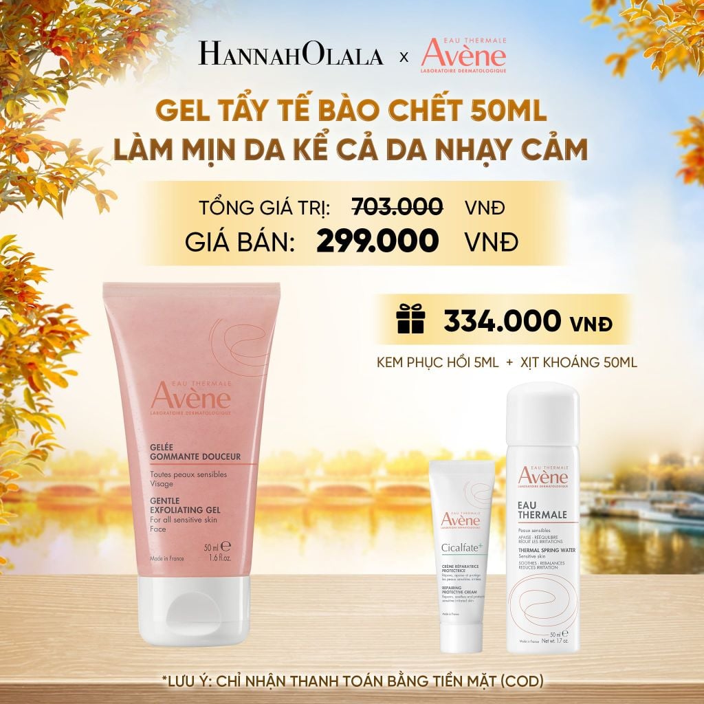  GEL TẨY TẾ BÀO CHẾT EAU THERMALE AVÈNE ESSENTIEL GENTLE EXFOLIATING GEL 50ML LÀM MỊN DA KỂ CẢ DA NHẠY CẢM - E888 