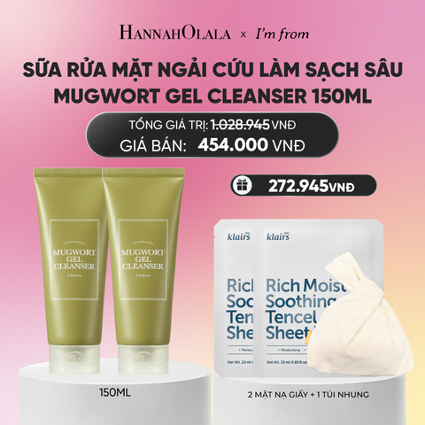  COMBO 02 I'M FROM SỮA RỬA MẶT MUGWORT GEL CLEANSER 150ML_A1424 