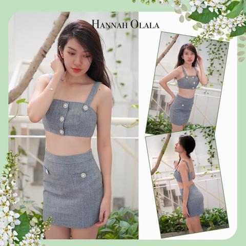  DEAL 13B: VÁY HOẶC ÁO CROPTOP CÔNG SỞ - MÀU XÁM ĐẬM (GREY) 