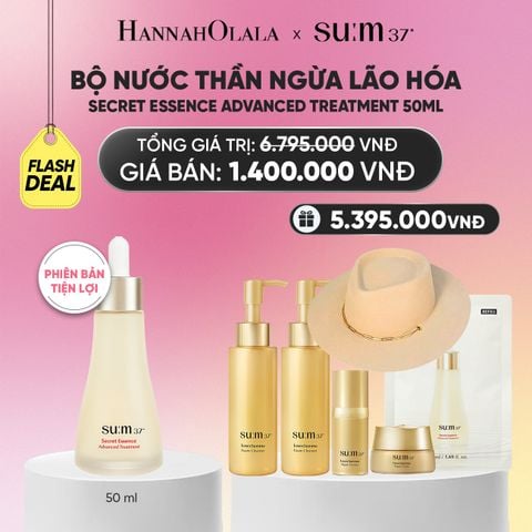  PHIÊN BẢN TIỆN LỢI - BỘ NƯỚC THẦN THẾ HỆ 4 SU:M37º SECRET ESSENCE ADVANCED TREATMENT 50ML - FLASH DEAL_A437 