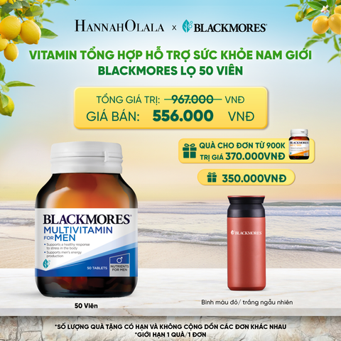  VITAMIN TỔNG HỢP HỖ TRỢ SỨC KHỎE NAM GIỚI BLACKMORES MULTIVITAMIN FOR MEN LỌ 50 VIÊN _ KEY DEAL 4 