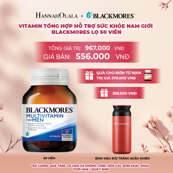  VITAMIN TỔNG HỢP HỖ TRỢ SỨC KHỎE NAM GIỚI BLACKMORES MULTIVITAMIN FOR MEN LỌ 50 VIÊN - A347 