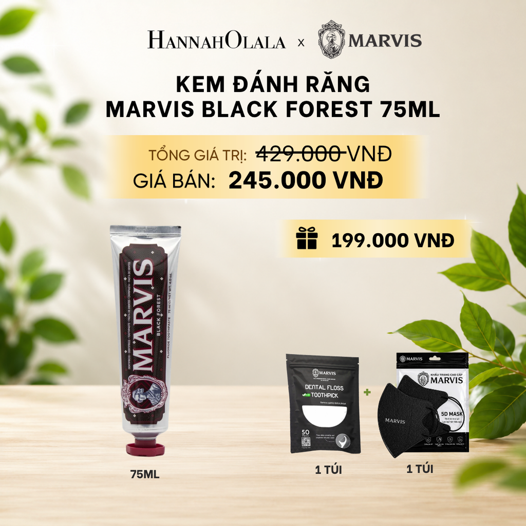  KEM ĐÁNH RĂNG MARVIS TUÝP FULLSIZE 75/85ML TRẮNG RĂNG THƠM MIỆNG 