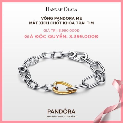  A23_DEAL 16: VÒNG PANDORA ME MẮT XÍCH CHỐT KHÓA TRÁI TIM 