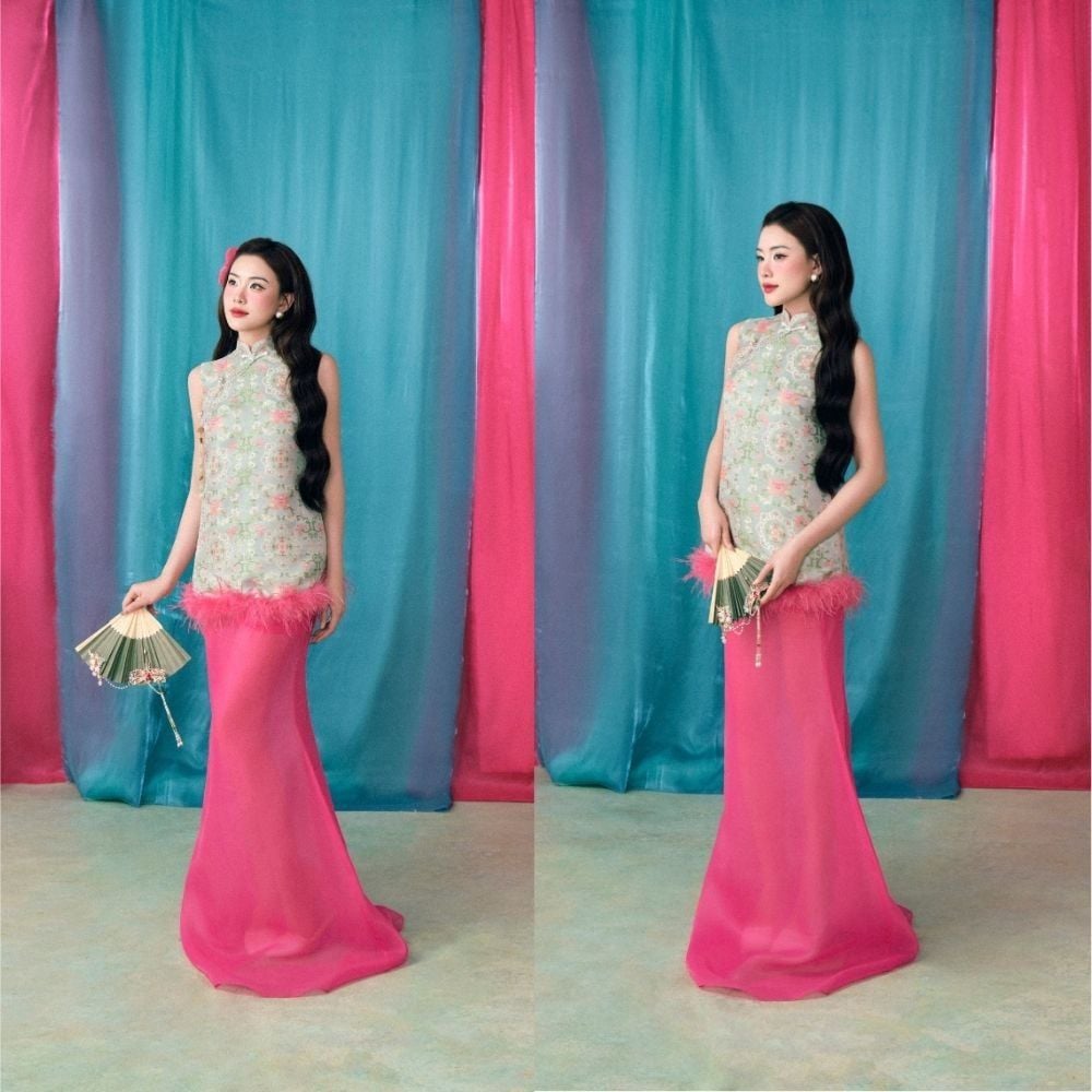  DEAL 7: SET ĐỒ MẶC TẾT 02 MÓN BÍCH ĐÀO 