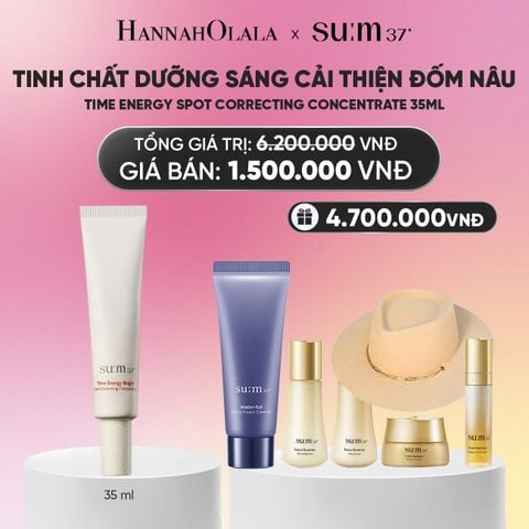  TINH CHẤT DƯỠNG SÁNG CẢI THIỆN ĐỐM NÂU SU:M37 TIME ENERGY BRIGHT SPOT CORRECTING CONCENTRATE 35ML_A448 