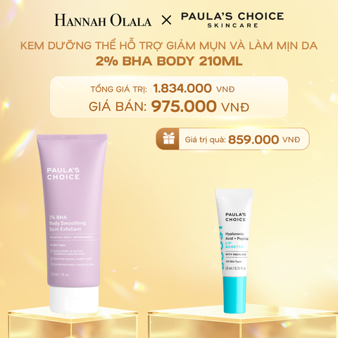  DEAL 3: KEM DƯỠNG THỂ GIÚP LOẠI BỎ TẾ BÀO DA CHẾT VÀ MỀM MỊN DA 2% BHA 210ML 