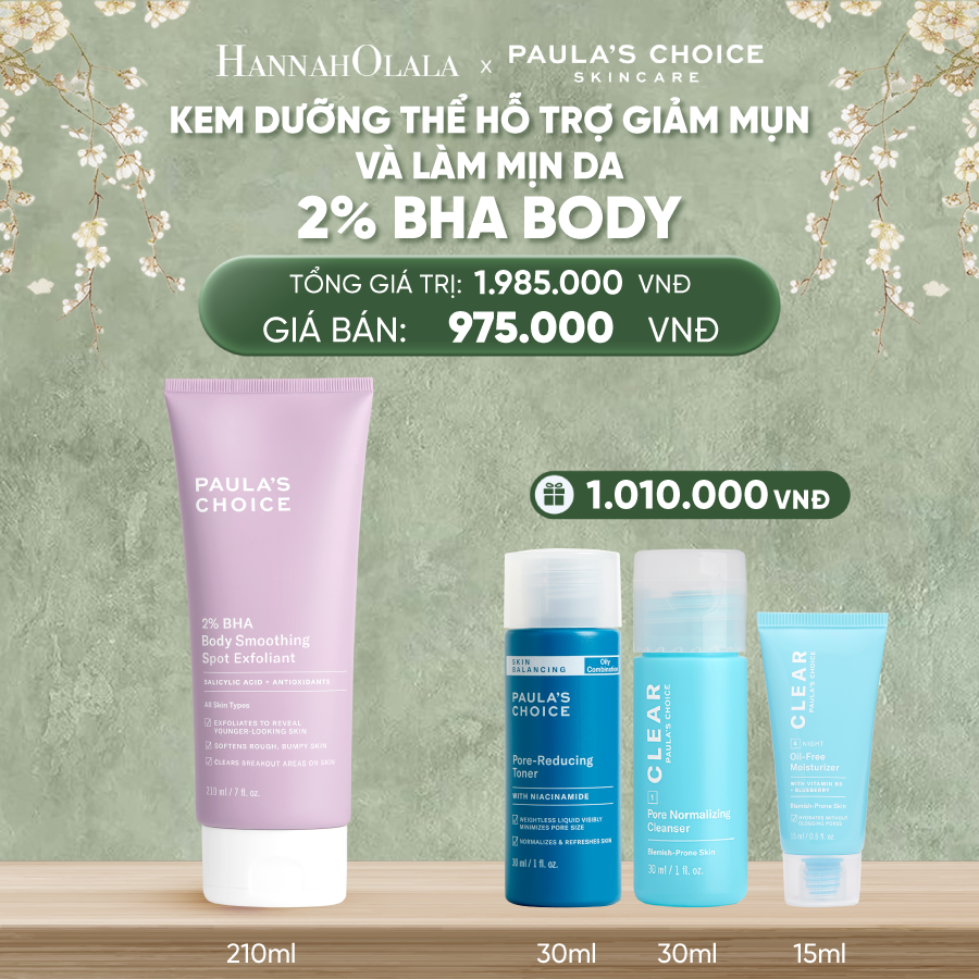  DEAL 3: KEM DƯỠNG THỂ GIÚP LOẠI BỎ TẾ BÀO DA CHẾT VÀ MỀM MỊN DA 2% BHA 210ML 