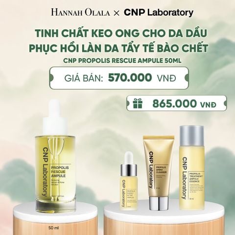 TINH CHẤT KEO ONG CHO DA DẦU PHỤC HỒI LÀN DA TẨY TẾ BÀO CHẾT CNP PROPOLIS RESCUE AMPULE 50ML 
