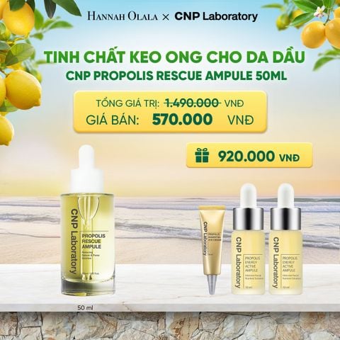  TINH CHẤT KEO ONG CHO DA DẦU PHỤC HỒI LÀN DA TẨY TẾ BÀO CHẾT CNP PROPOLIS RESCUE AMPULE 50ML - A19 