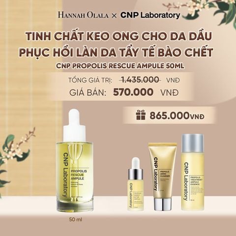  TINH CHẤT KEO ONG CHO DA DẦU PHỤC HỒI LÀN DA TẨY TẾ BÀO CHẾT CNP PROPOLIS RESCUE AMPULE 50ML - A506 