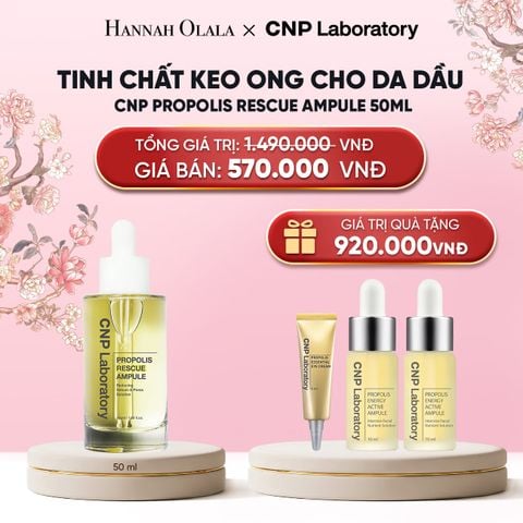  TINH CHẤT KEO ONG CHO DA DẦU PHỤC HỒI LÀN DA TẨY TẾ BÀO CHẾT CNP PROPOLIS RESCUE AMPULE 50ML 