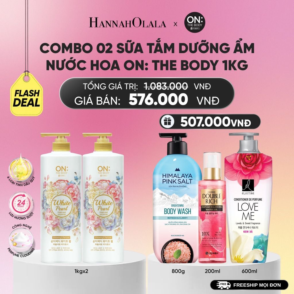  COMBO 2 SỮA TẮM DƯỠNG ẨM HƯƠNG NƯỚC HOA ON: THE BODY PERFUME 1KG_A822 