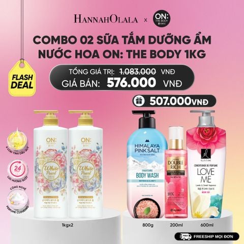  COMBO 2 SỮA TẮM DƯỠNG ẨM HƯƠNG NƯỚC HOA ON: THE BODY PERFUME 1KG_A822 