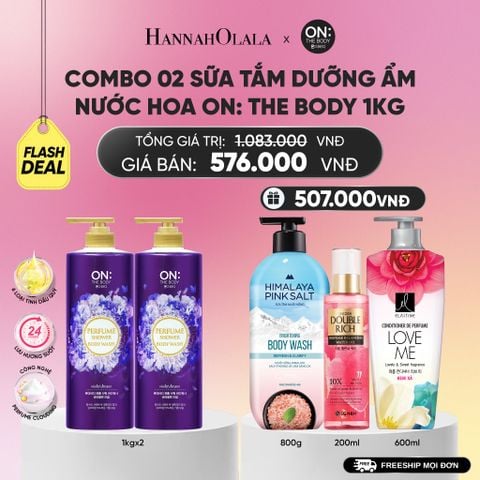  COMBO 2 SỮA TẮM DƯỠNG ẨM HƯƠNG NƯỚC HOA ON: THE BODY PERFUME 1KG_A822 