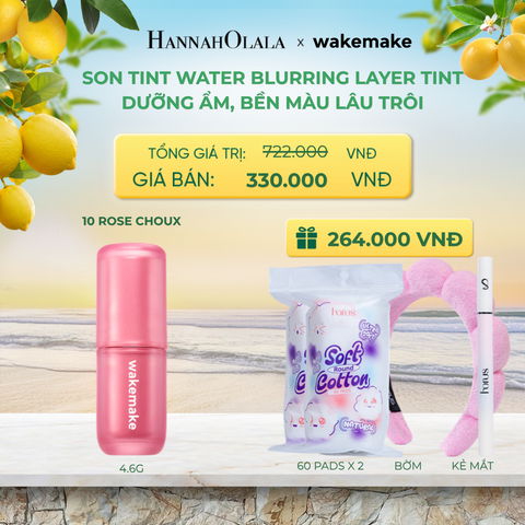  SON TINT WAKEMAKE WATER BLURRING LAYER TINT DƯỠNG ẨM, BỀN MÀU LÂU TRÔI. - A445 