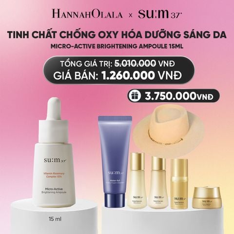  TINH CHẤT CHỐNG OXY HÓA LÀM SÁNG DA SU:M37 MICRO-ACTIVE BRIGHTENING AMPOULE 15ML_A445 
