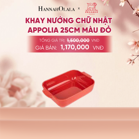  KHAY NƯỚNG CHỮ NHẬT APPOLIA 25CM - A1037 