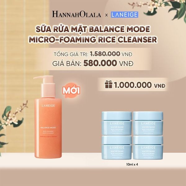  MỚI - SỮA RỬA MẶT BALANCE MODE MICRO FOAMING RICE CLEANSER LÀM SẠCH CHO DA DẦU VÀ DA HỖN HỢP 250ML - A580 