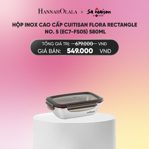  DEAL 15: HỘP INOX CAO CẤP CUITISAN FLORA RECTANGLE_A582 