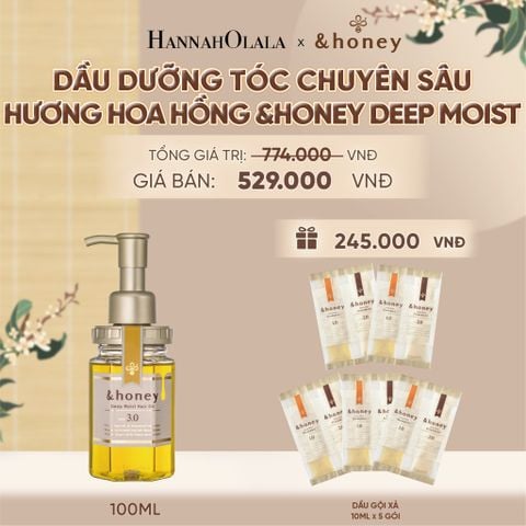  DẦU DƯỠNG TÓC CHUYÊN SÂU HƯƠNG HOA HỒNG DAMASK &HONEY DEEP MOIST - A394 