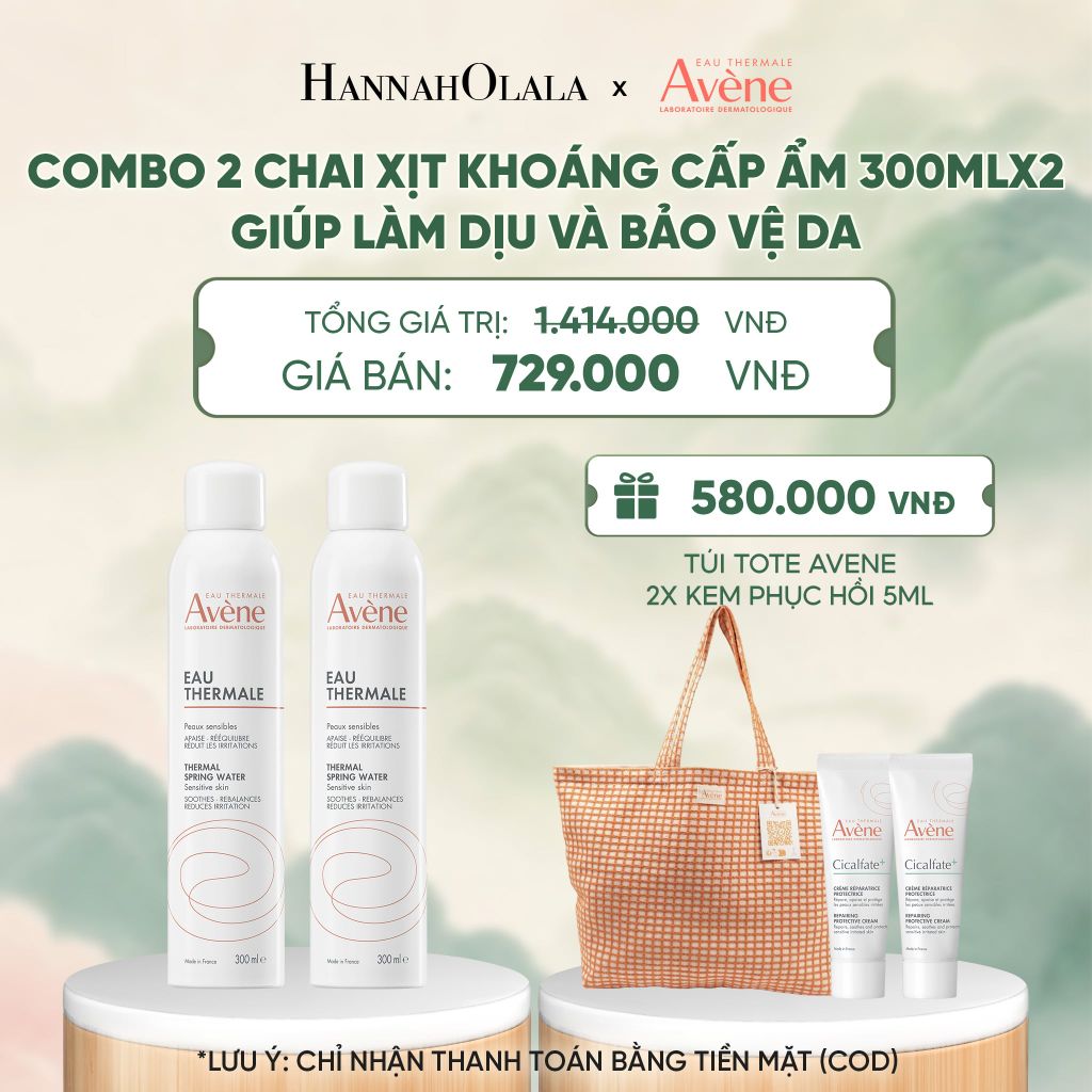  COMBO 2 CHAI XỊT KHOÁNG CẤP ẨM EAU THERMALE AVÈNE EAU THERMALE 300ML GIÚP LÀM DỊU VÀ BẢO VỆ DA - A63 