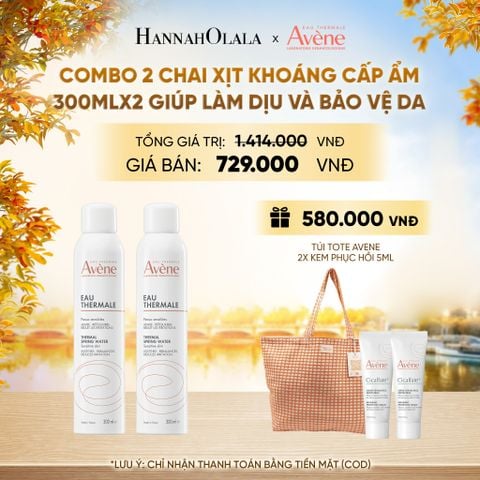  COMBO 2 CHAI XỊT KHOÁNG CẤP ẨM EAU THERMALE AVÈNE EAU THERMALE 300ML GIÚP LÀM DỊU VÀ BẢO VỆ DA - E886 