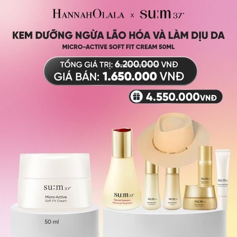  KEM DƯỠNG NGỪA LÃO HÓA VÀ LÀM DỊU DA SU:M37 MICRO-ACTIVE SOFT FIT CREAM 50ML_A446 