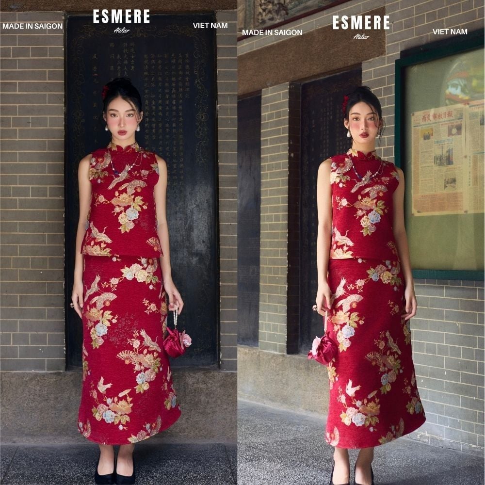  DEAL 9: SET ĐỒ MẶC TẾT 02 MÓN HOA NIÊN 