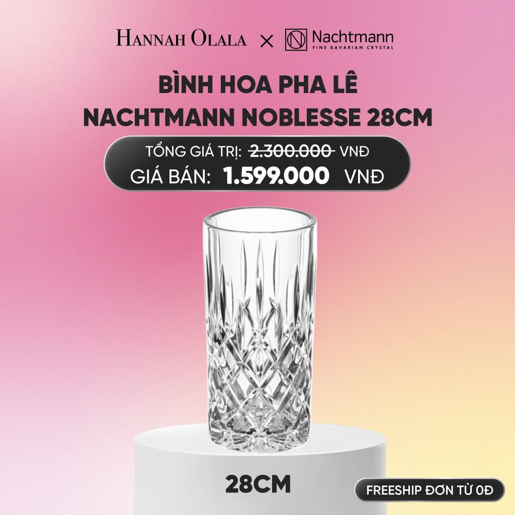  BÌNH HOA PHA LÊ NACHTMANN NOBLESSE 28CM_A965 