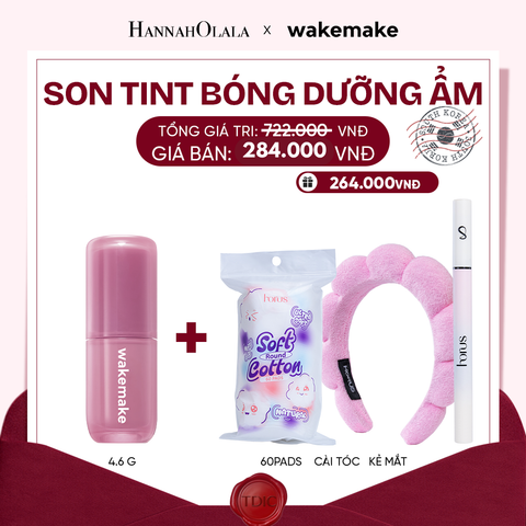  SON TINT BÓNG WAKEMAKE WATERFUL GLOW TINT DƯỠNG ẨM CĂNG MỌNG, BỀN MÀU LÂU TRÔI_M50 