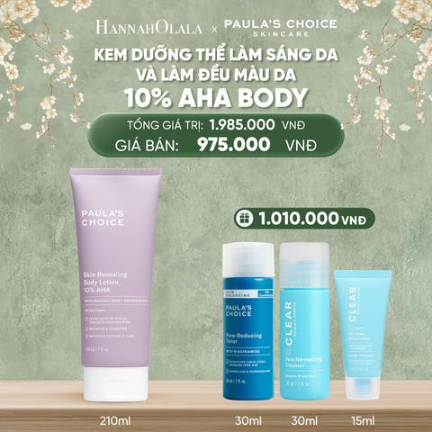  DEAL 2: KEM DƯỠNG THỂ LÀM SÁNG DA VÀ LÀM ĐỀU MÀU DA SKIN REVEALING BODY LOTION 10% AHA 210ML 