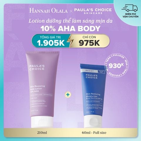  FLASHDEAL 16: KEM DƯỠNG THỂ LÀM SÁNG DA VÀ LÀM ĐỀU MÀU DA SKIN REVEALING BODY LOTION 10% AHA 210ML 