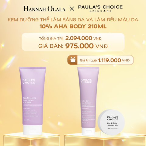  DEAL 2: KEM DƯỠNG THỂ LÀM SÁNG DA VÀ LÀM ĐỀU MÀU DA SKIN REVEALING BODY LOTION 10% AHA 210ML 