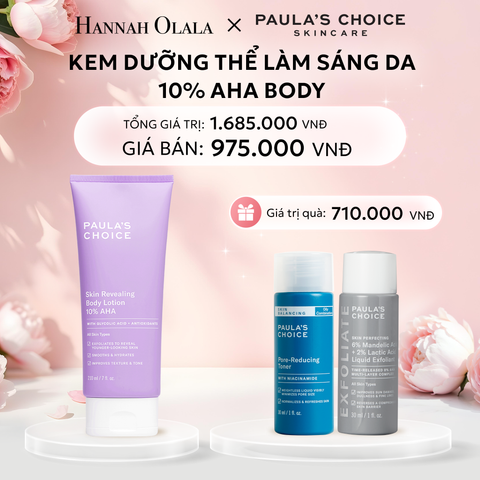  E927: DEAL 2: KEM DƯỠNG THỂ LÀM SÁNG DA VÀ LÀM ĐỀU MÀU DA SKIN REVEALING BODY LOTION 10% AHA 210ML 