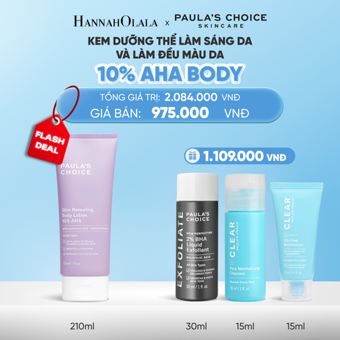  DEAL 2: KEM DƯỠNG THỂ LÀM SÁNG DA VÀ LÀM ĐỀU MÀU DA SKIN REVEALING BODY LOTION 10% AHA 210ML 