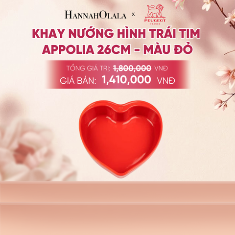  KHAY NƯỚNG HÌNH TRÁI TIM APPOLIA 26CM - A1040 