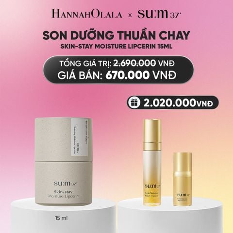  SON DƯỠNG THUẦN CHAY SU:M37 SKIN-STAY MOISTURE LIPCERIN 15ML_A442 