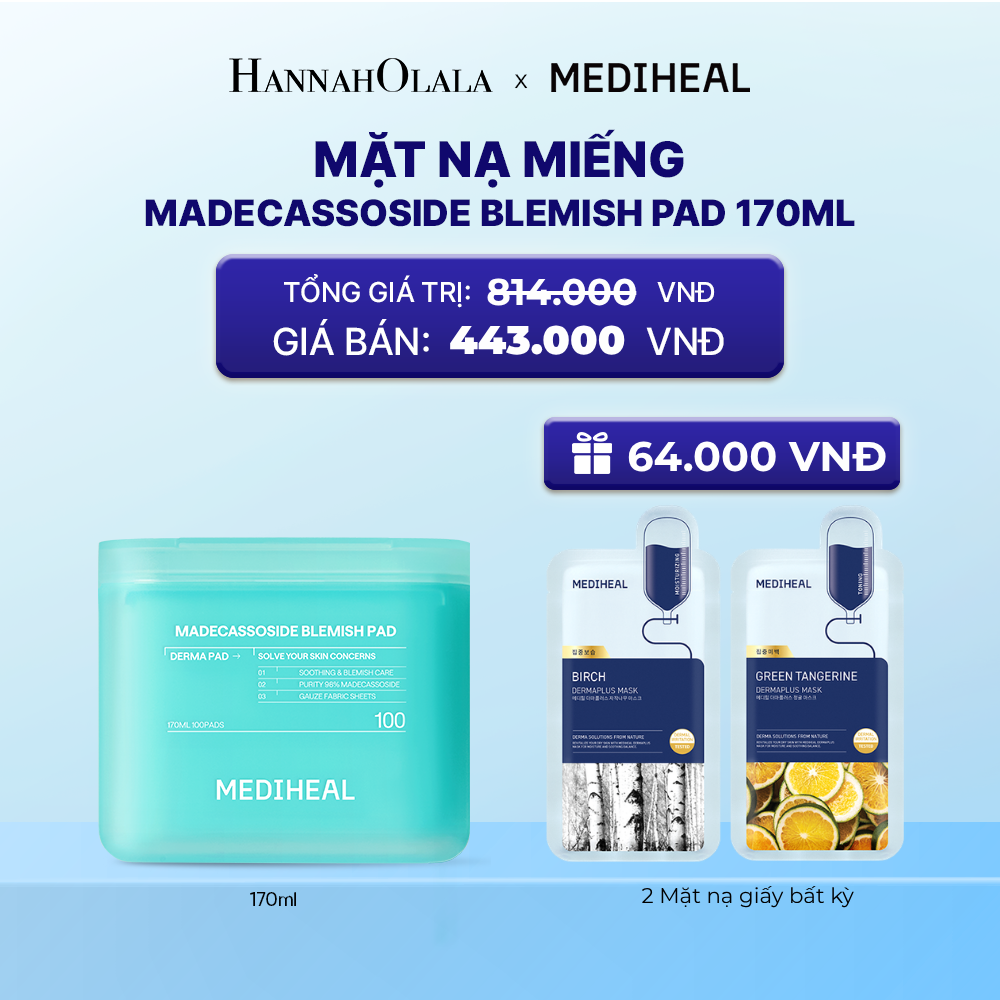  MEDIHEAL BỘ SẢN PHẨM TONER PAD 170ML 