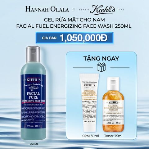  DEAL 5: GEL RỬA MẶT CHO NAM KIEHL'S FACIAL FUEL ENERGIZING FACE WASH 250ML 
