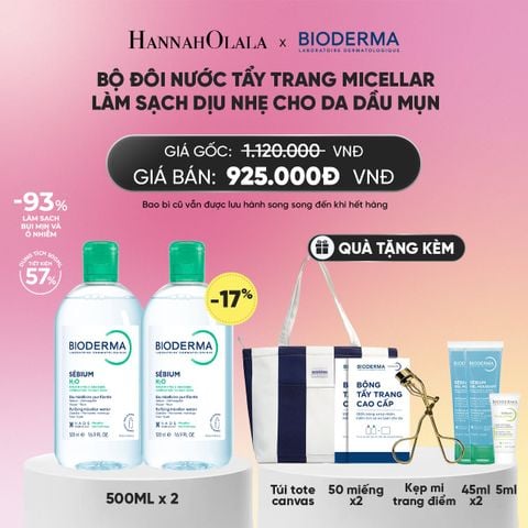  BỘ ĐÔI NƯỚC TẨY TRANG CÔNG NGHỆ MICELLAR LÀM SẠCH CHO DA DẦU,MỤN_A2089 
