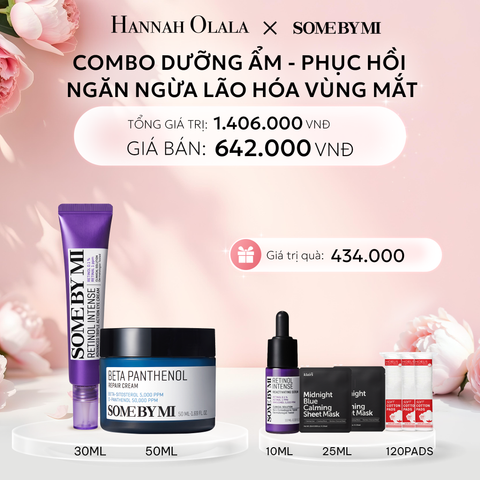  E12: DEAL 5: COMBO KEM DƯỠNG SOME BY MI BETA PANTHENOL REPAIR CREAM 50ML & KEM DƯỠNG MẮT SOME BY MI RETINOL INTENSE ADVANCED TRIPLE ACTION EYE CREAM 30ML 