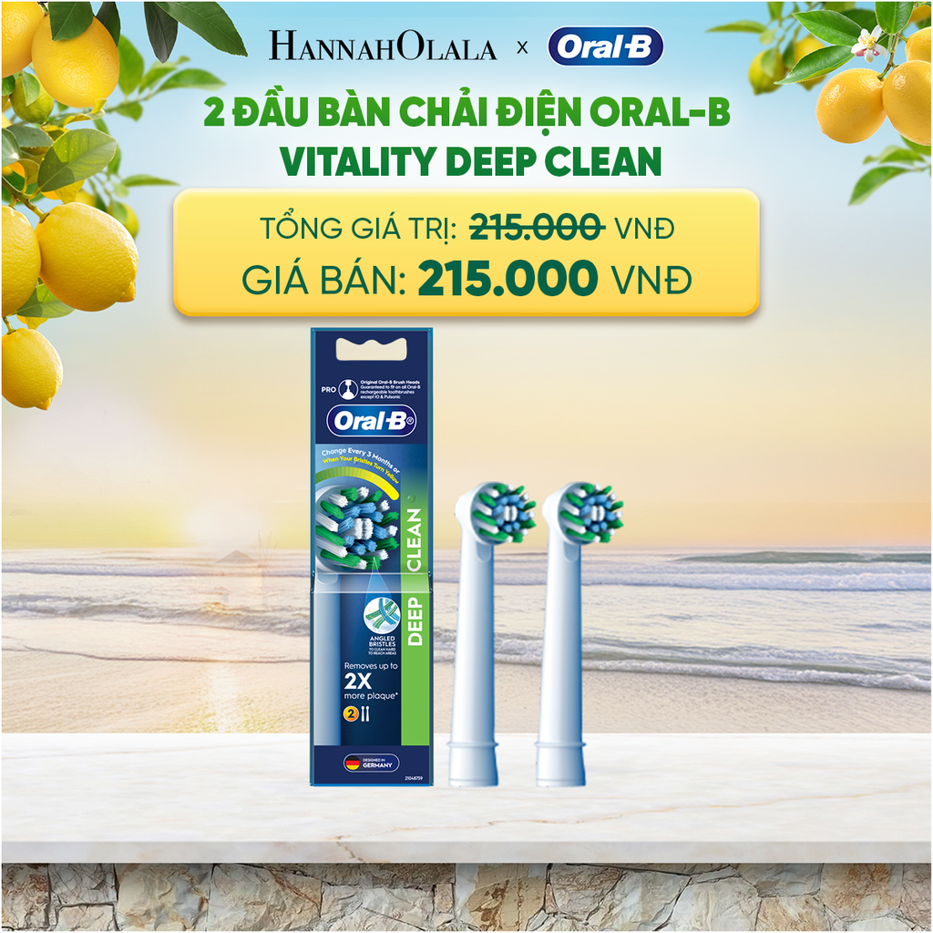  [FLASH DEAL] 2 ĐẦU BÀN CHẢI ĐIỆN ORAL-B VITALITY – SENSITIVE / WHITENING / DEEP CLEAN - A268 